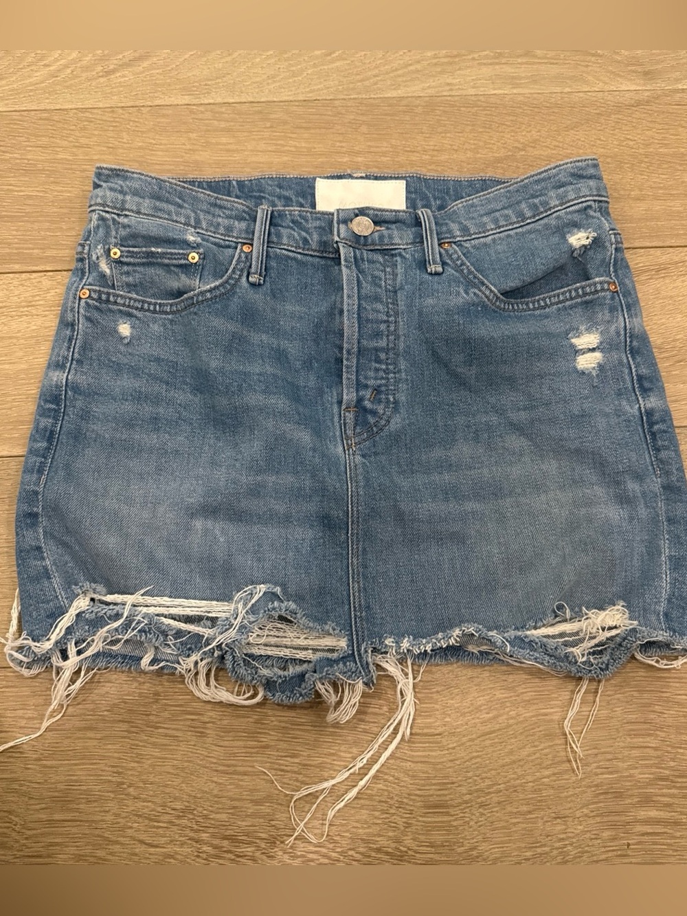 Mother jean skirt